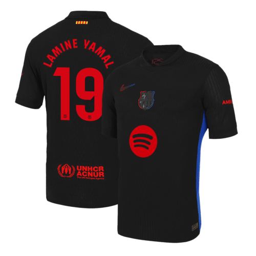 LAMINE YAMAL #19 Barcelona Away Authentic Soccer Jersey 2024/25- Logo Spotify sans texte