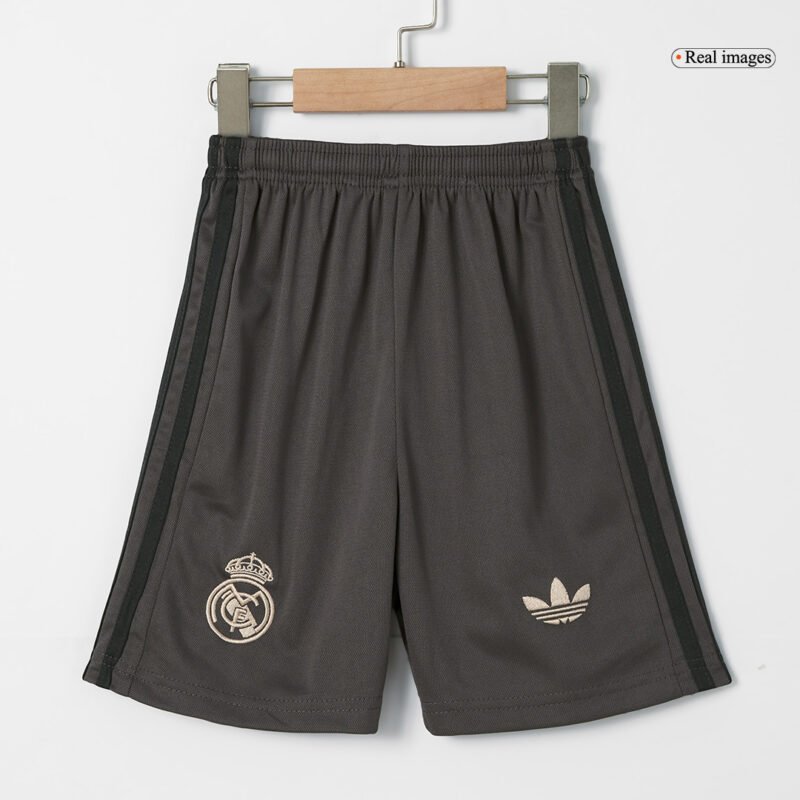 Camisolas de futebol para crianças do Real Madrid Third Away Kit completo 2024/25