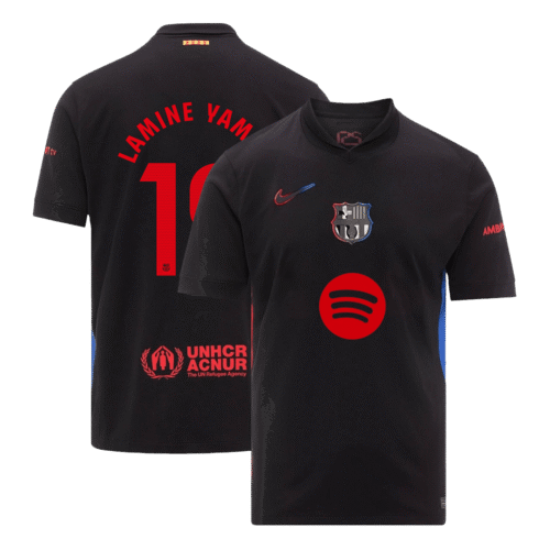 LAMINE YAMAL #19 Barcelona Away Soccer Jersey 2024/25 - Logo Spotify Sans Texte