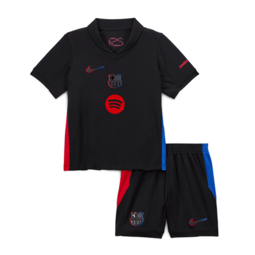 Barcelona Away Kids Soccer Jerseys Kit 2024/25 - Spotify Logo Without Text