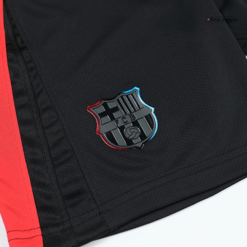 Barcelona Away Kids Soccer Jerseys Kit 2024/25 - Spotify Logo Without Text