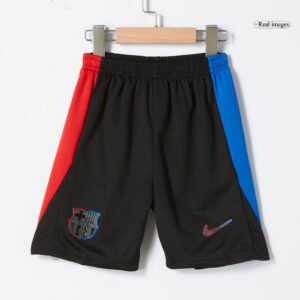 Barcelona Away Kids Soccer Jerseys Kit 2024/25 - Spotify Logo Without Text
