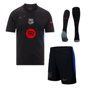 Barcelona Away Jerseys Full Kit 2024/25 - Spotify Logo Without Text