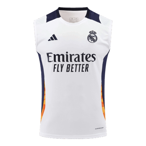 Real Madrid Pre-Match Sleeveless Top 2024/25 White