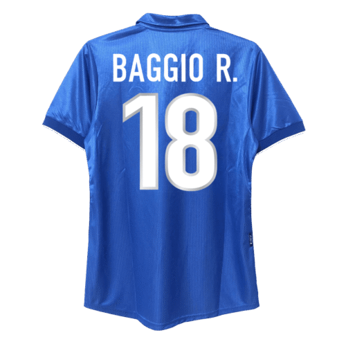 Vintage Soccer Jersey BAGGIO R. #18 Italy Home 1998
