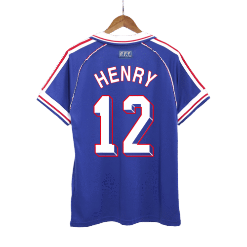 Vintage Soccer Jersey HENRY #12 France Home 1998