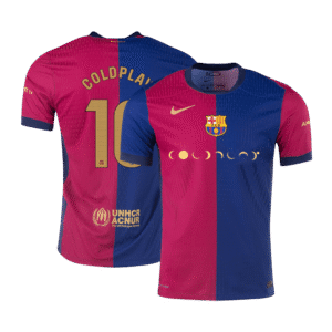 COLDPLAY #10 Barcelona Home Authentic Soccer Jersey 2024/25