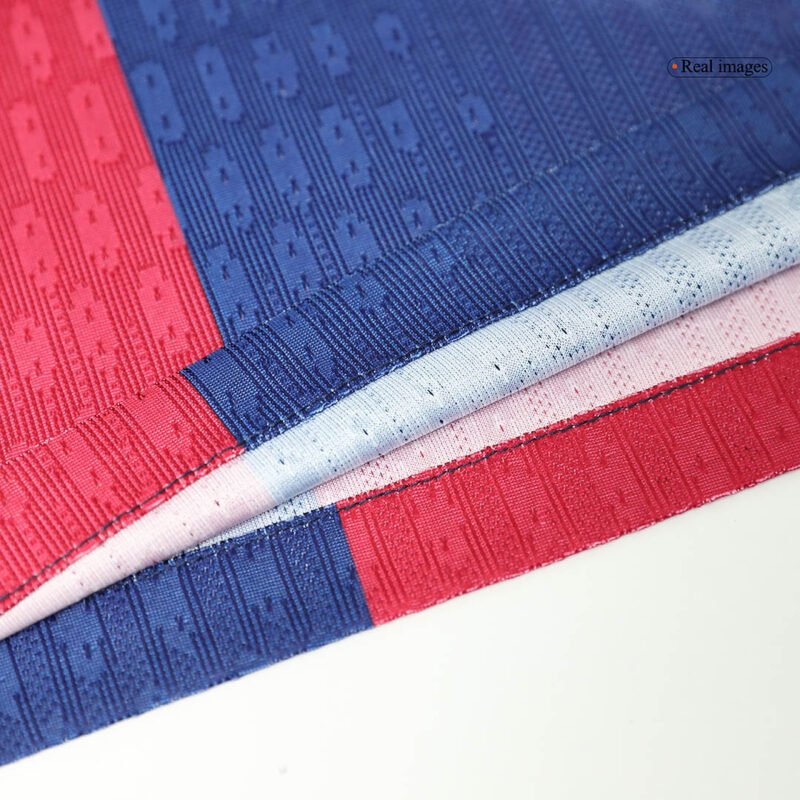 LEWANDOWSKI #9 Barcelona Home Authentic Soccer Jersey 2024/25 - Spotify Logo Without Text