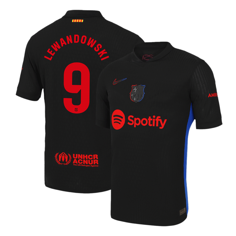 LEWANDOWSKI #9 Barcelona Away Authentic Soccer Jersey 2024/25