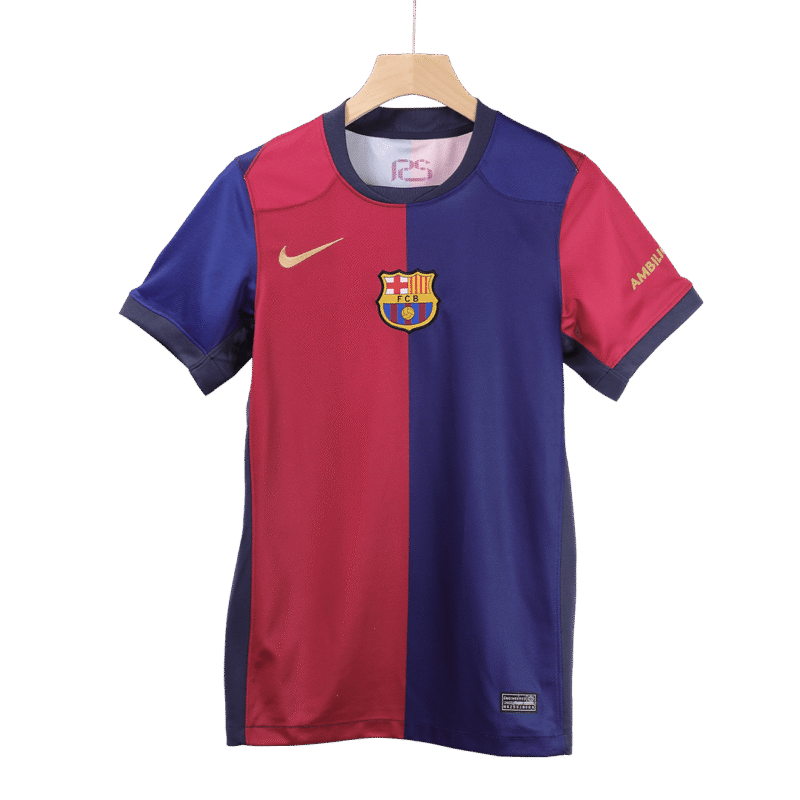 LEWANDOWSKI #9 Barcelona Home Soccer Jersey 2024/25 - Spotify Logo Without Text