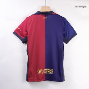LEWANDOWSKI #9 Barcelona Home Soccer Jersey 2024/25 - Spotify Logo Without Text