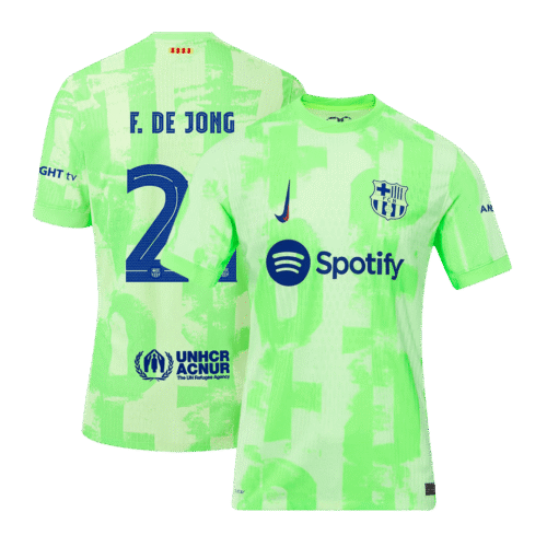 F.DE JONG #21 Barcelona Third Away Authentic Soccer Jersey 2024/25 - UCL