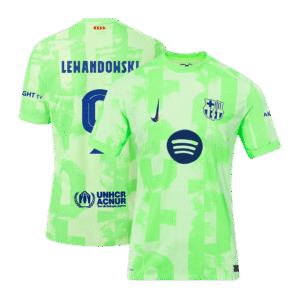 LEWANDOWSKI #9 Barcelona Third Away Authentic Soccer Jersey 2024/25- UCL（Spotify Logo Without Text）