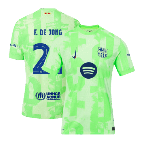 F.DE JONG #21 Barcelona Third Away Authentic Soccer Jersey 2024/25- UCL（Spotify Logo Without Text）