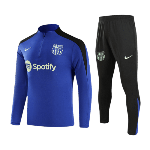 Barcelona 1/4 Zip Tracksuit 2024/25 Bleu