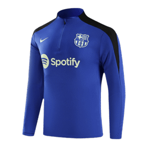 Fato de treino Barcelona 1/4 Zip 2024/25 Azul