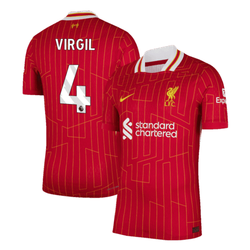 VIRGIL #4 Liverpool Home Authentic Soccer Jersey 2024/25