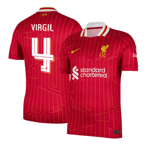 VIRGIL #4 Liverpool Home Soccer Jersey 2024/25 - UCL