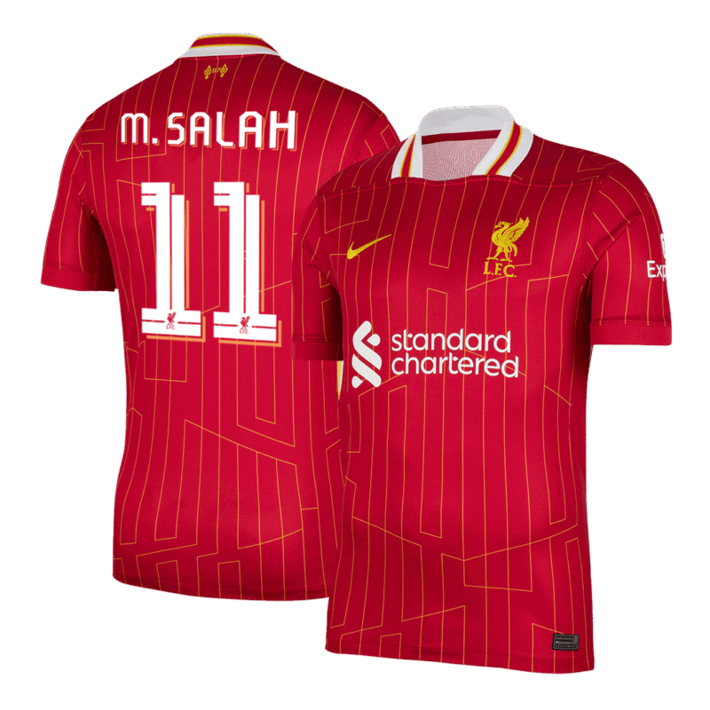 M.SALAH #11 Liverpool Home Soccer Jersey 2024/25 - UCL