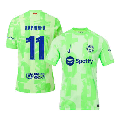 RAPHINHA #11 Barcelona Third Away Authentic Soccer Jersey 2024/25 - UCL