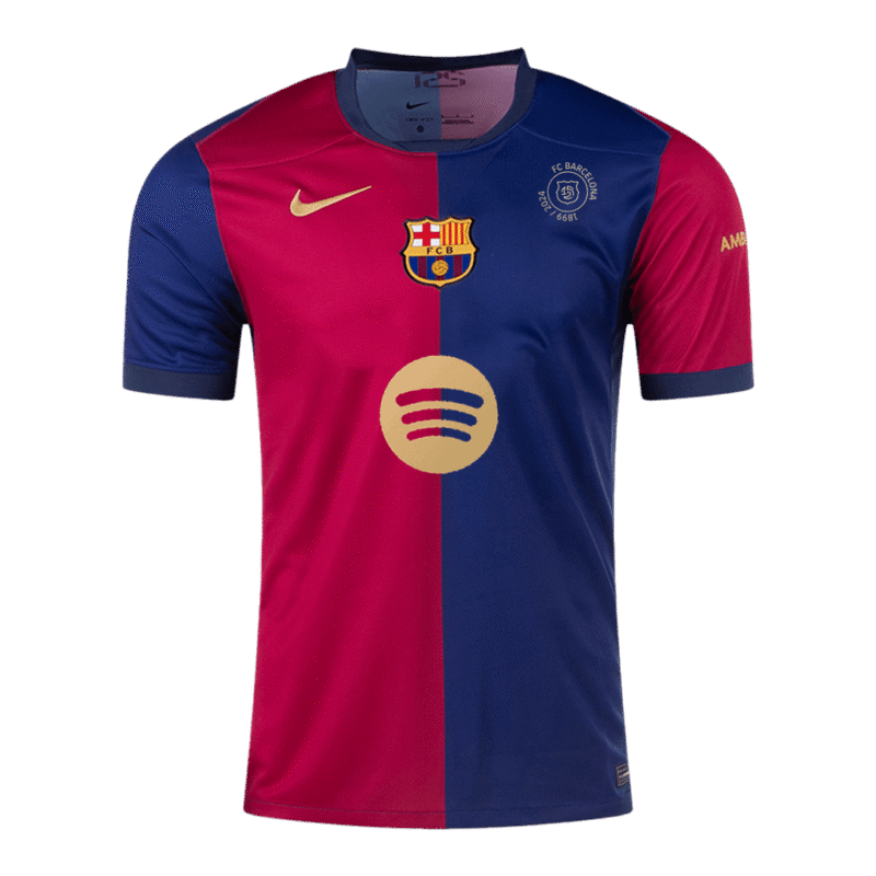 Barcelona Home Soccer Jersey 2024/25 - 125th Anniversary (Spotify Logo Without Text)