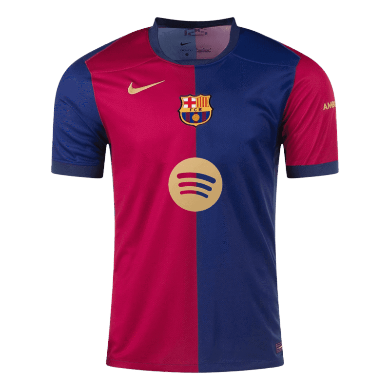 Barcelona Home Soccer Jersey 2024/25 - 125th Anniversary (Spotify Logo Without Text)