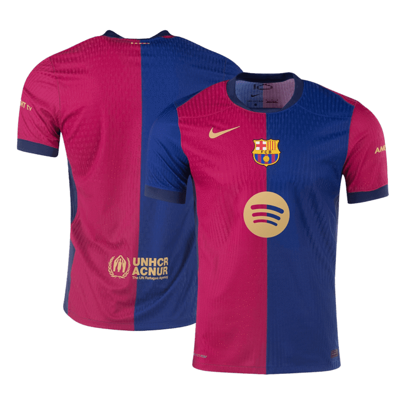Barcelona Home Authentic Soccer Jersey 2024/25 - 125th Anniversary(Spotify Logo Without Text)
