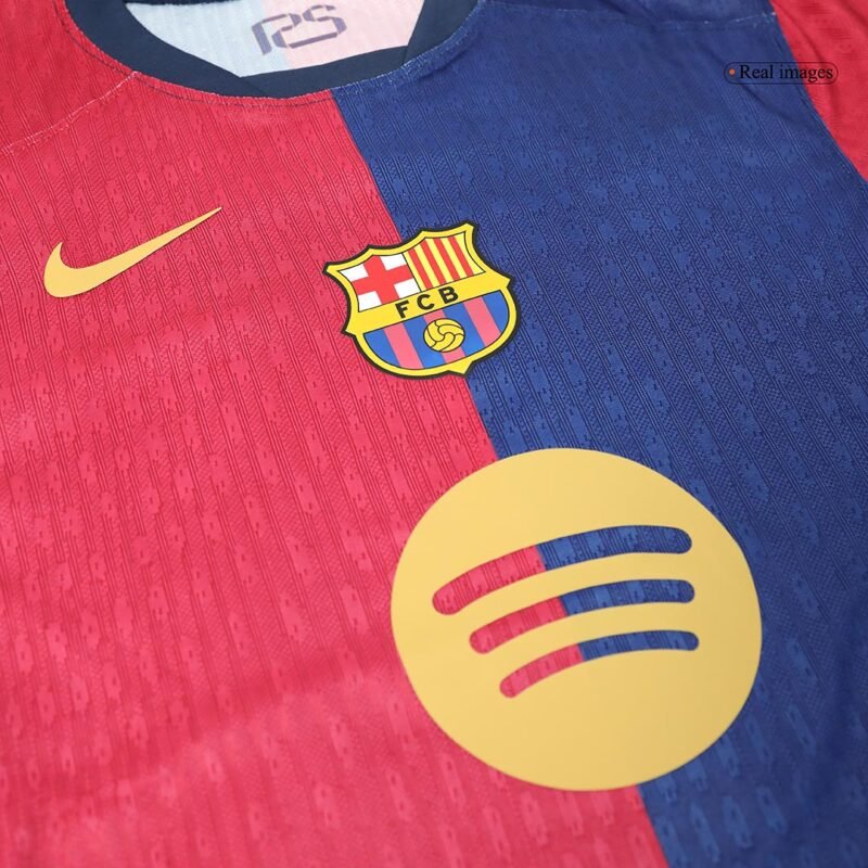 Barcelona Home Authentic Soccer Jersey 2024/25 - 125th Anniversary(Spotify Logo Without Text)
