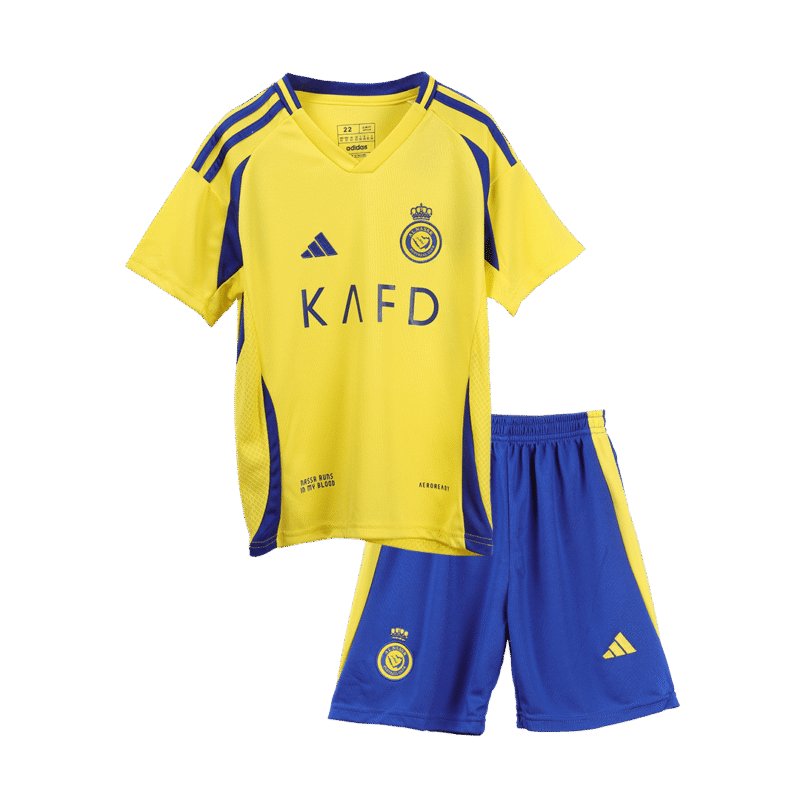 RONALDO #7 Al Nassr Home Kids Soccer Jerseys Full Kit 2024/25 - ACL