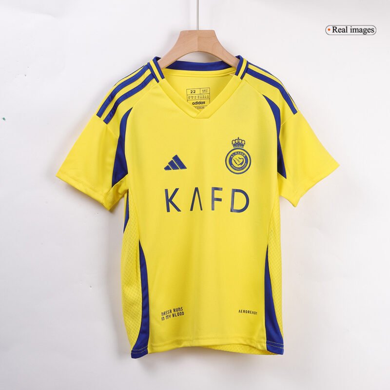 RONALDO #7 Al Nassr Home Kids Soccer Jerseys Full Kit 2024/25 - ACL