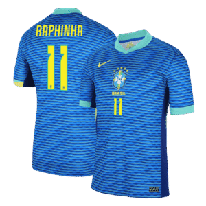 RAPHINHA #11 Brazil Away Soccer Jersey Copa America 2024