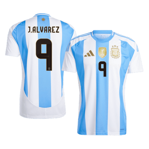 J.ALVAREZ #9 Argentina Home Soccer Jersey 2024