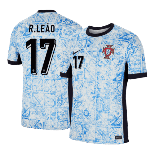 R.LEÃO #17 Portugal Away Soccer Jersey EURO 2024