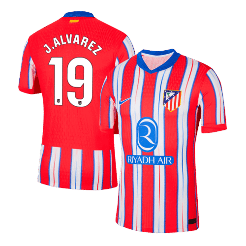 J.ALVAREZ #19 Atletico Madrid Home Authentic Soccer Jersey 2024/25