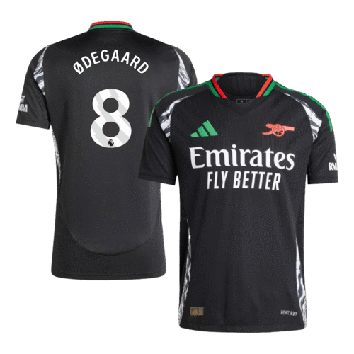 ØDEGAARD #8 Arsenal Away Authentic Soccer Jersey 2024/25