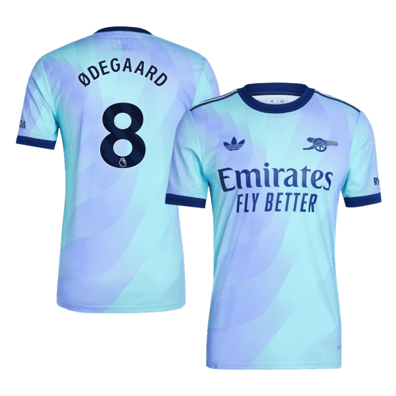 ØDEGAARD #8 Arsenal Third Away Authentic Soccer Jersey 2024/25