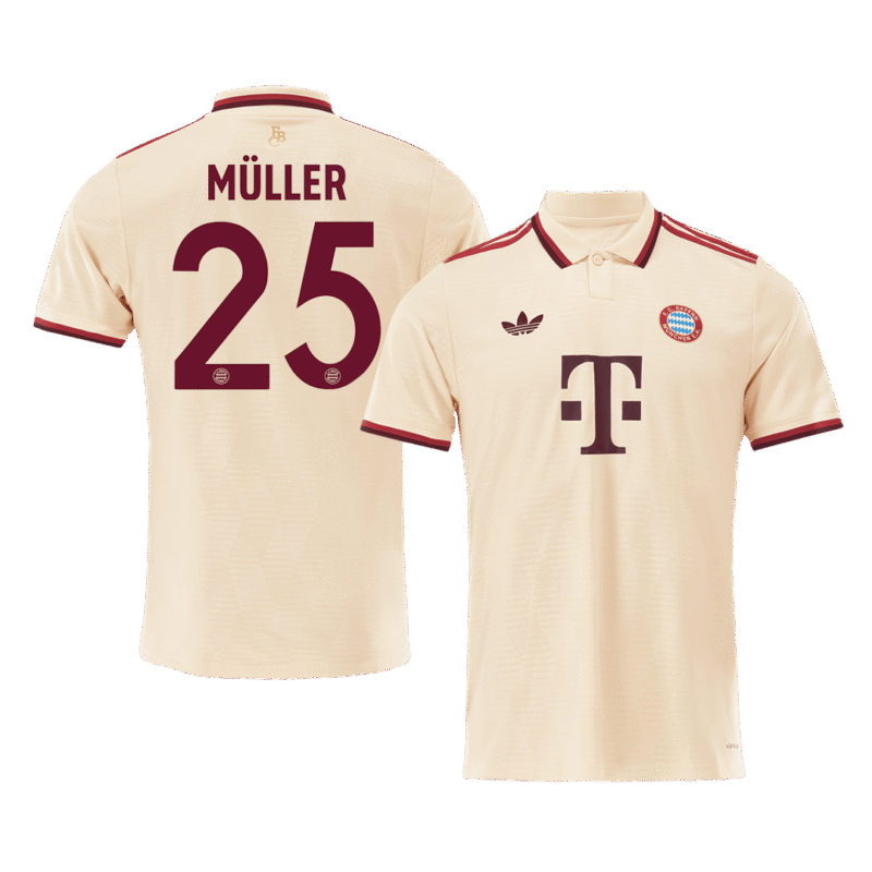MÜLLER #25 Bayern Munich Tercera Camiseta de Fútbol 2024/25 - UCL