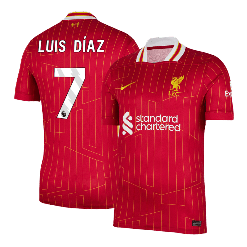 LUIS DÍAZ #7 Liverpool Home Soccer Jersey 2024/25