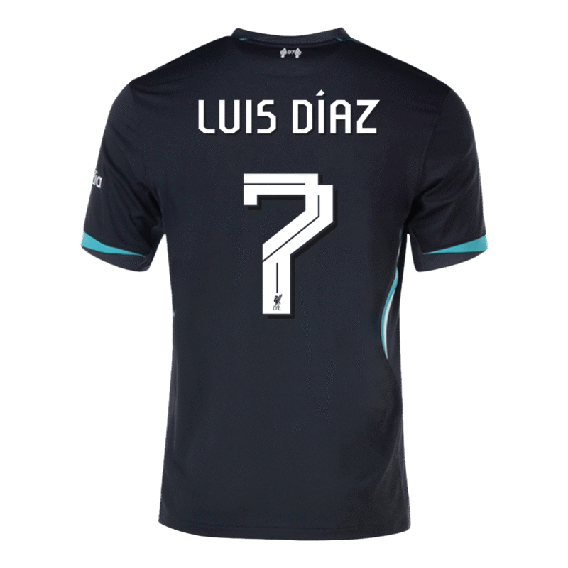 LUIS DÍAZ #7 Liverpool Away Soccer Jersey 2024/25 - UCL