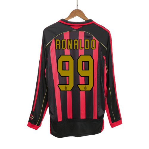 Vintage Fußball Trikot RONALDO #99 AC Mailand Home Long Sleeve 2006/07