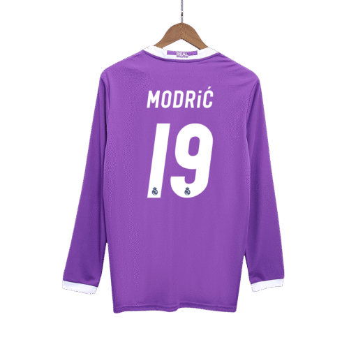 Vintage Soccer Jersey MODRIĆ #19 Real Madrid Away Long Sleeve 2016/17