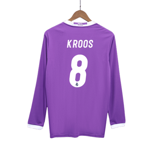 Vintage Soccer Jersey KROOS #8 Real Madrid Away Long Sleeve 2016/17