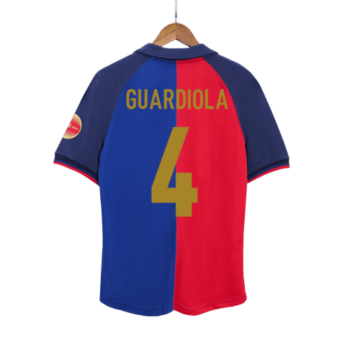 Vintage Soccer Jersey GUARDIOLA #4 Barcelona Home 1999/00 - 100th Anniversary