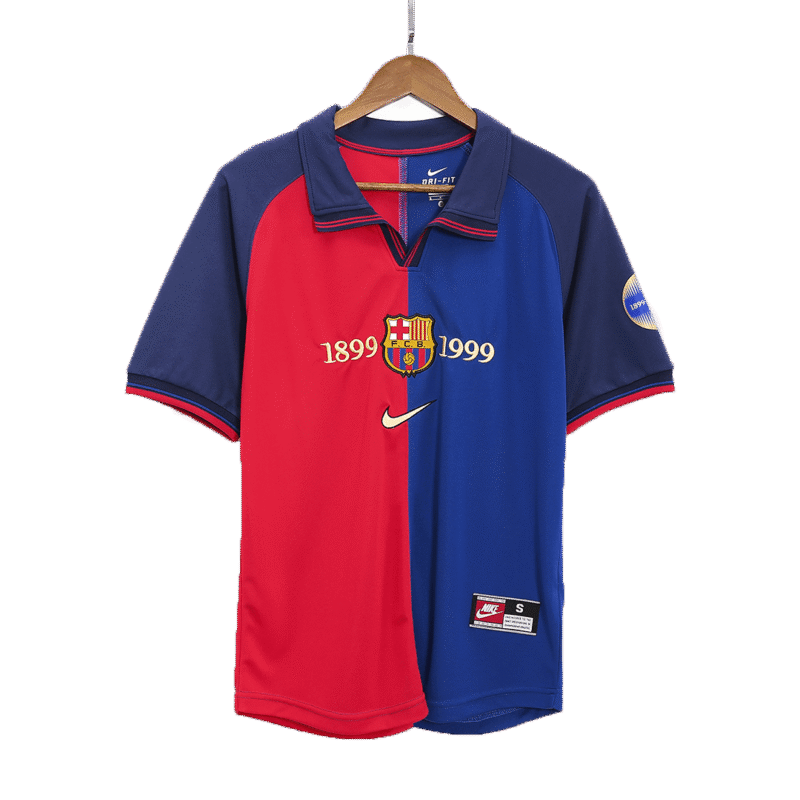 Vintage Soccer Jersey GUARDIOLA #4 Barcelona Home 1999/00 - 100th Anniversary