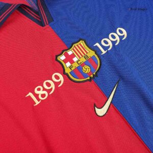 Vintage Soccer Jersey KLUIVERT #9 Barcelona Home 1999/00 - 100th Anniversary