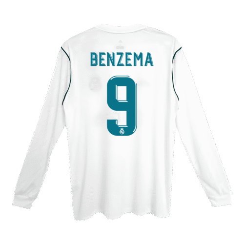 Vintage Soccer Jersey BENZEMA #9 Real Madrid Home Long Sleeve 2017/18