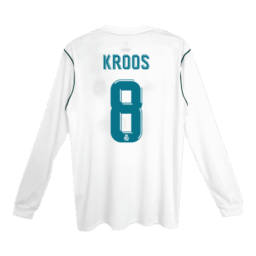 Vintage Soccer Jersey KROOS #8 Real Madrid Home Long Sleeve 2017/18