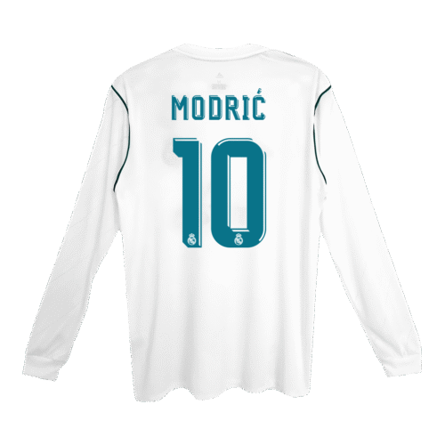 Vintage Soccer Jersey MODRIĆ #10 Real Madrid Home Long Sleeve 2017/18