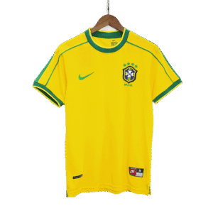 Vintage Soccer Jersey RONALDO #9 Brazil Home 1998