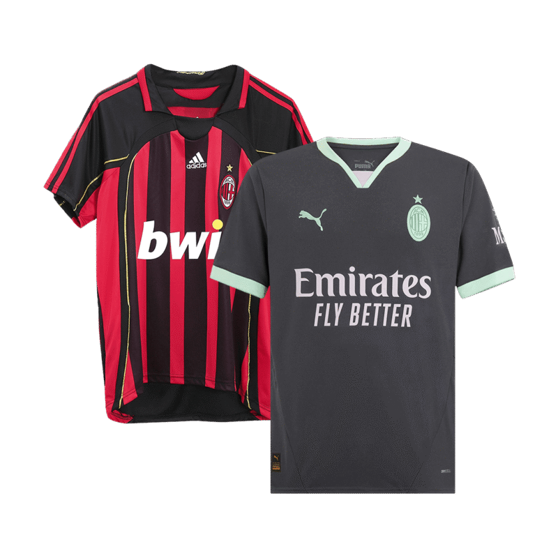 Maillot Vintage AC Milan Home 2006/07 & AC Milan Third Away Jersey 2024/25